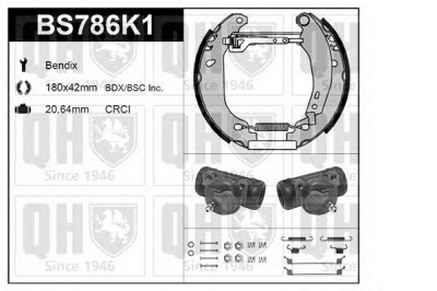 QUINTON HAZELL bs786k1 -  Комплект тормозов, барабанный тормозной механизм